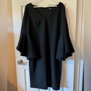 Badgley Mischka Midi Black Dress Women Size‎ 12